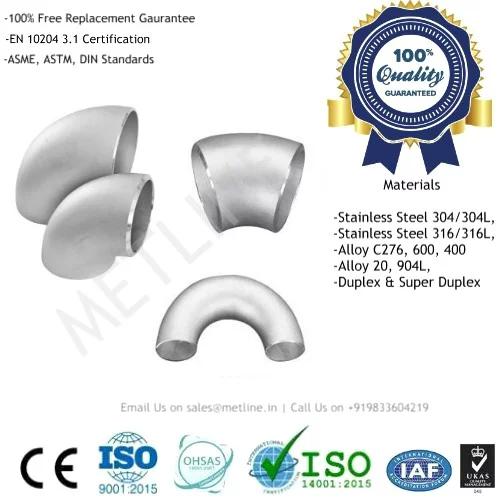 Nickel Alloy Elbow Manufacturers, Suppliers, Factory - Inconel, Monel, Hastelloy, Incoloy