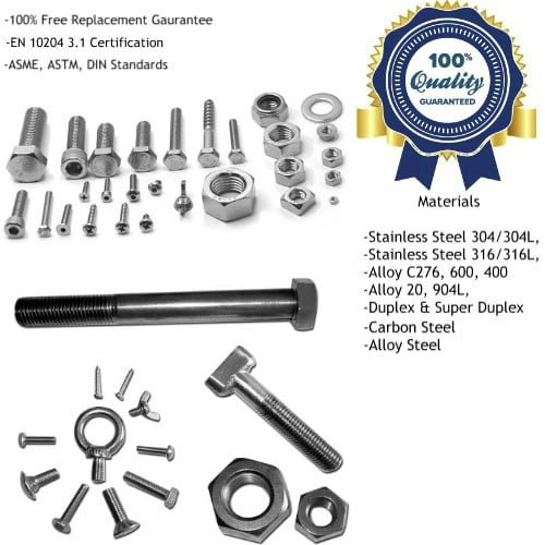 Duplex Nuts Bolts Fasteners Manufacturers, Suppliers, Factory