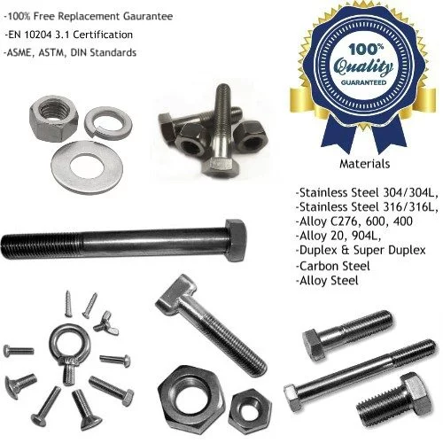 Inconel 625 718 Nuts & Bolts Manufacturers, Suppliers, Factory