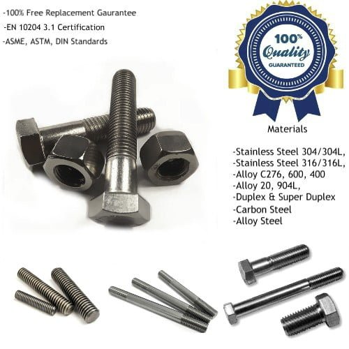 Inconel Bolts, Inconel Alloy 625 Bolts, Inconel 718 Bolts Manufacturers, Suppliers, Exporters