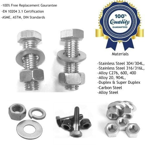 Stainless Steel Hex Head Bolts Manufacturers, Suppliers, Factory