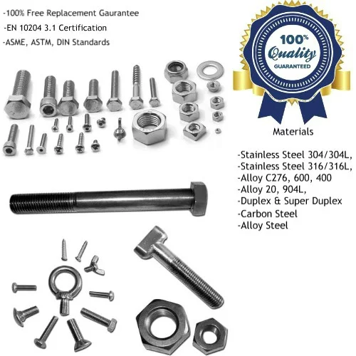 Stainless Steel Nuts Bolts Fasteners Manufacturers, Suppliers, Factory