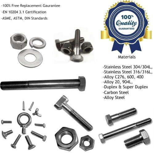 Stainless Steel Nuts & Bolts Manufacturers, Suppliers, Factory
